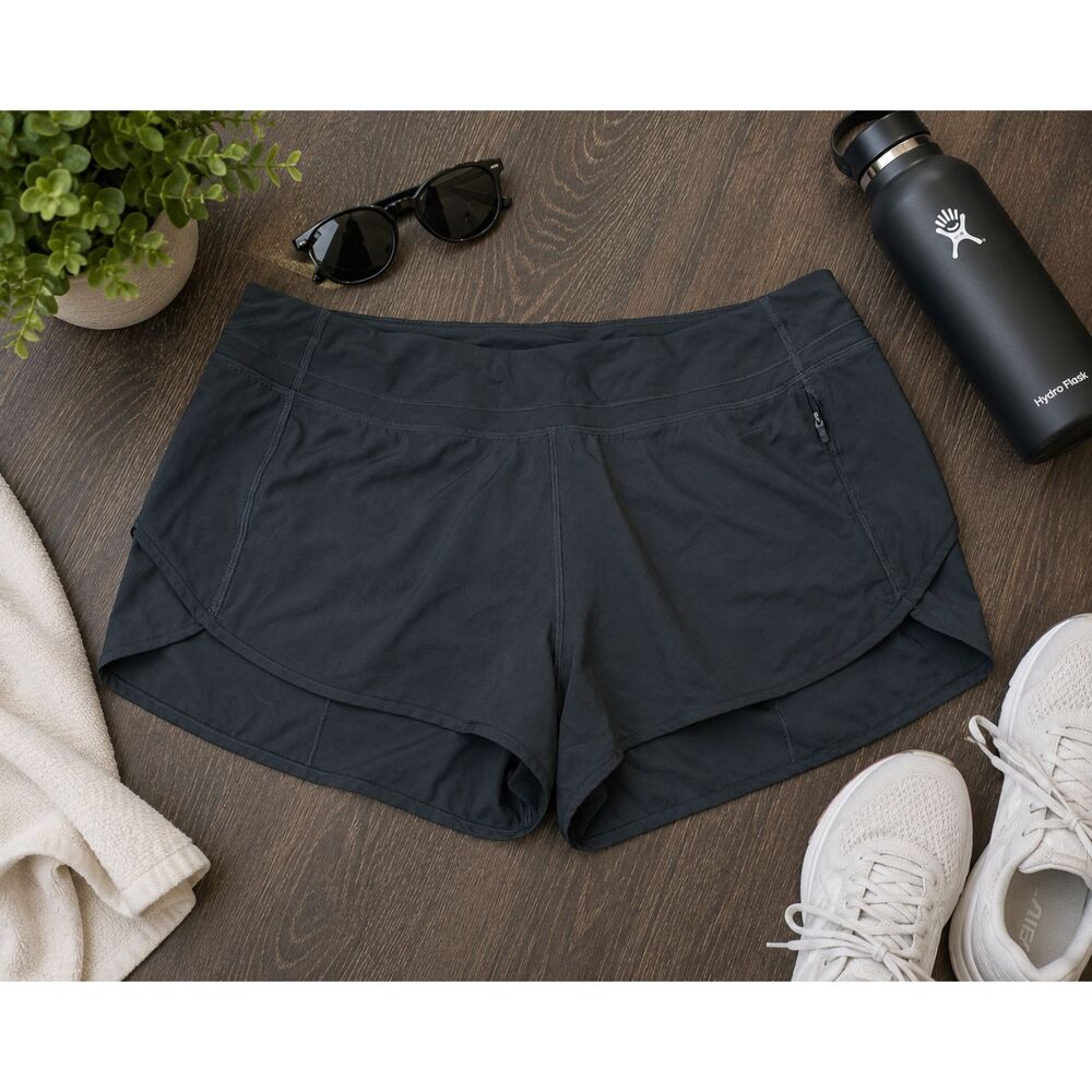 Athletic Womens Shorts Wicking Inner Panty Black Ventilated Large 34" (477)